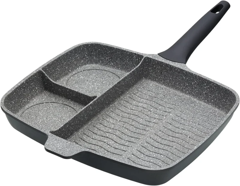 cast aluminum 3 section grill pan masterclass