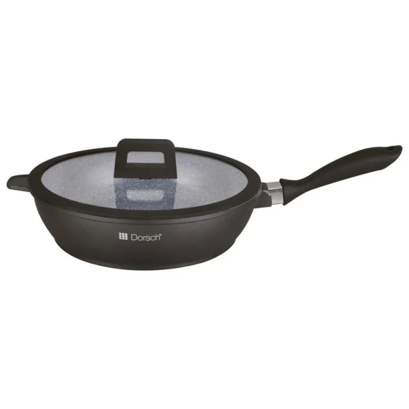 ceramic deep frypan with lid