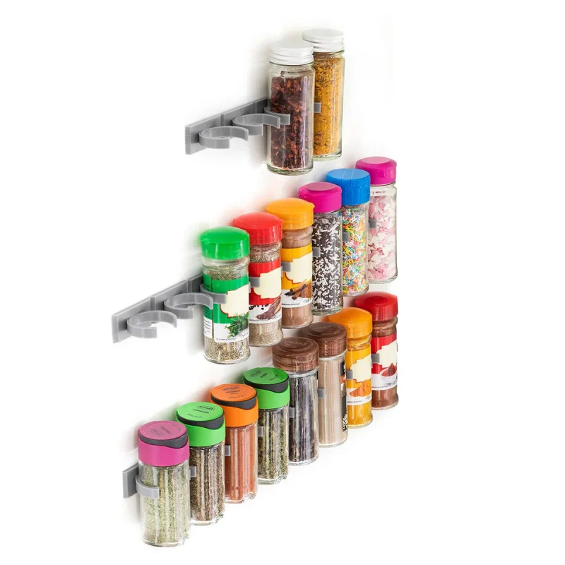 compact adhesive spice organizer for neat storage