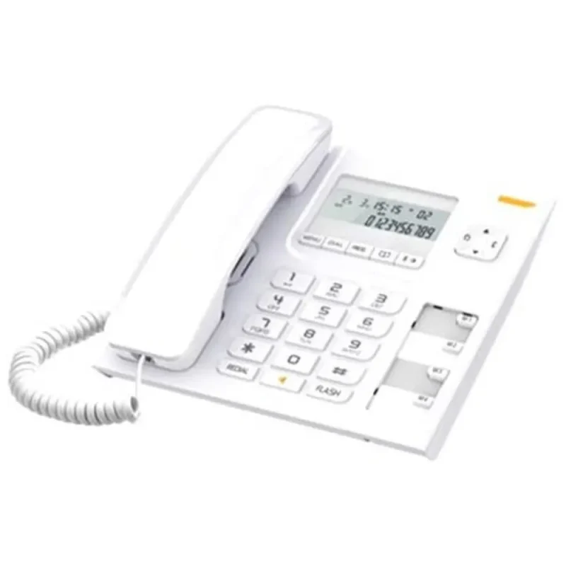 corded phone with caller id white essential home phone