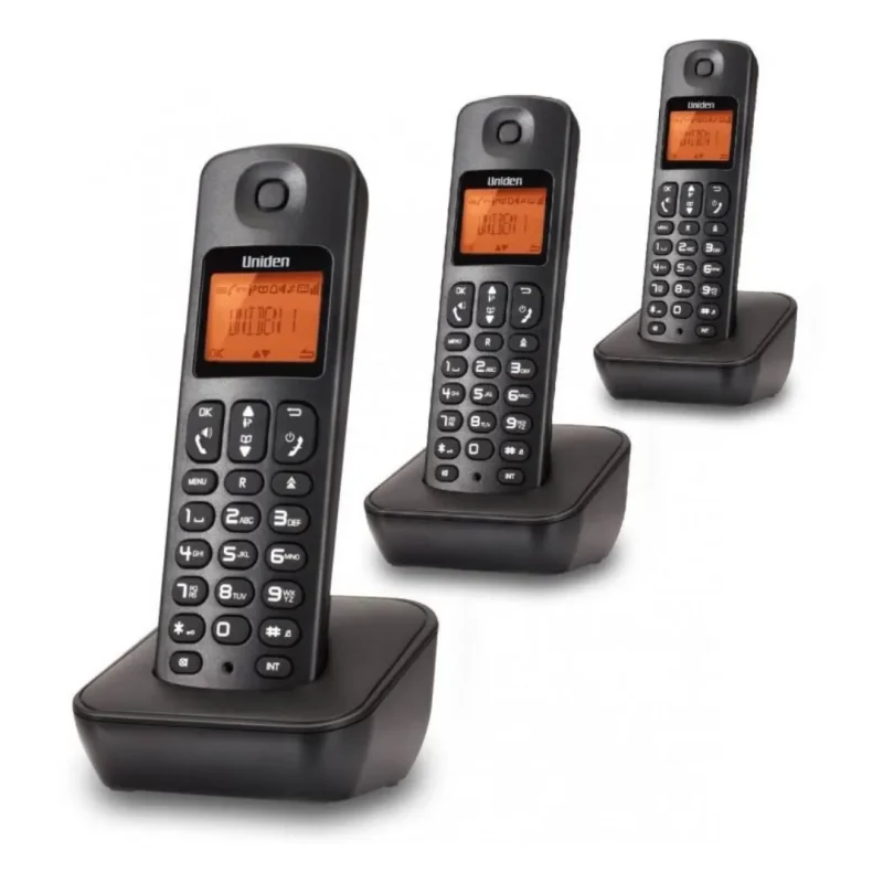 cordless black trio phone premium cordless phone for home use