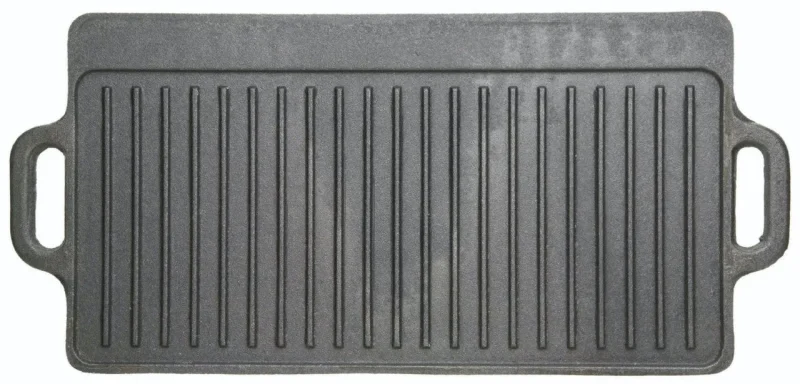 deluxe 45x23cm cast iron griddle kitchencraft