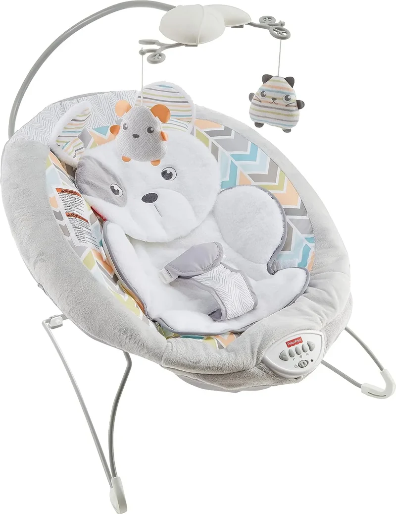 deluxe white bouncer sweet safe playtime