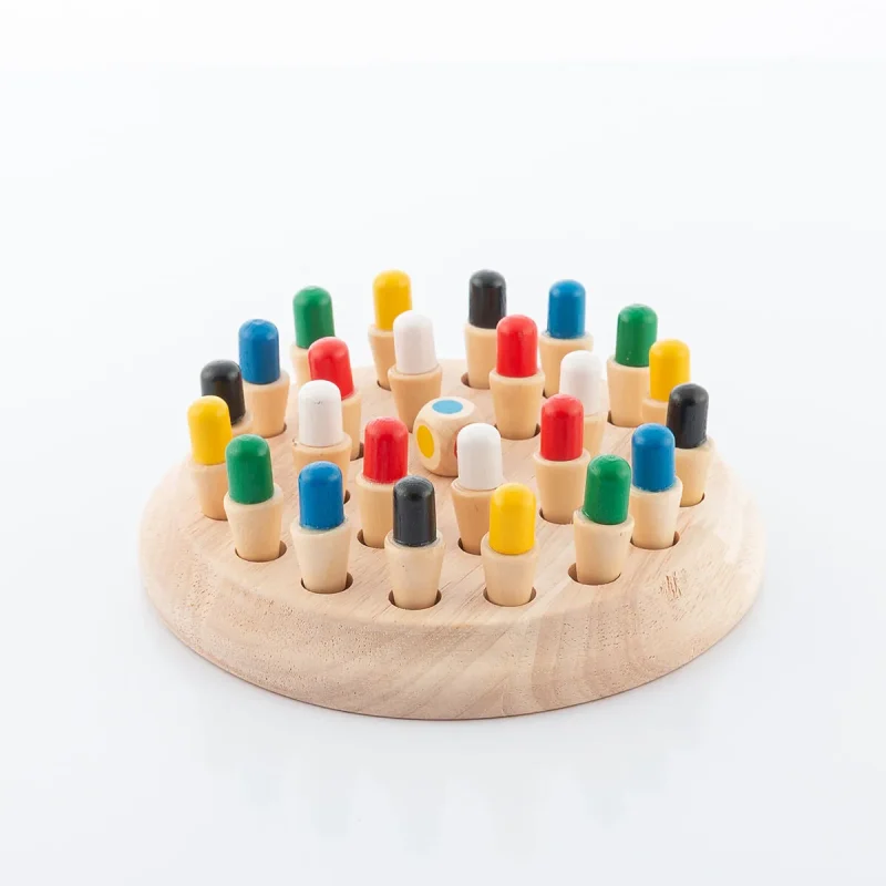 eco friendly wooden memory chess set 26 pieces