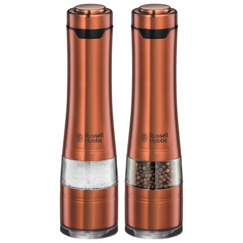 electric copper salt pepper mill set