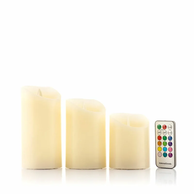 flame effect led candles w remote colors