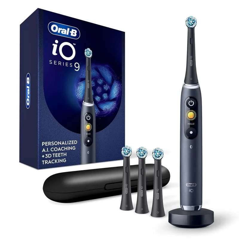 io9 rechargeable electric toothbrush black