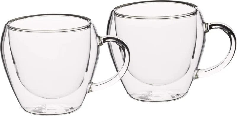 lexpress double wall glass tea cups durable stylish