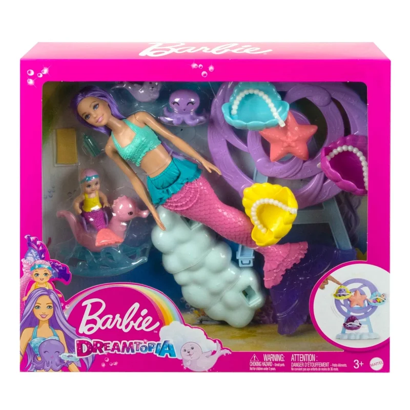 mermaid playset w merbaby octopus seal toy