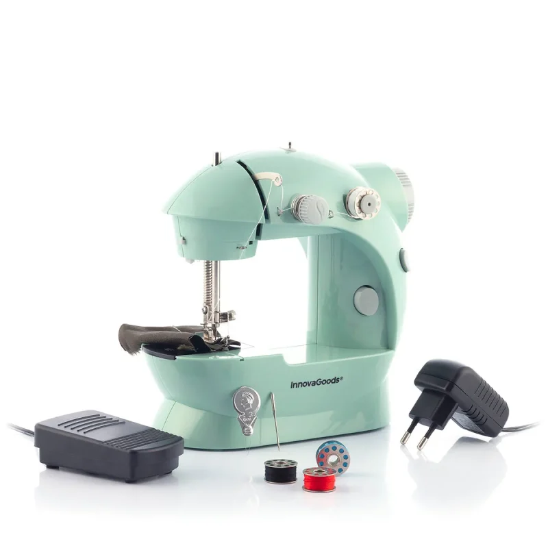 mini sewing machine with led light thread cutter accessories