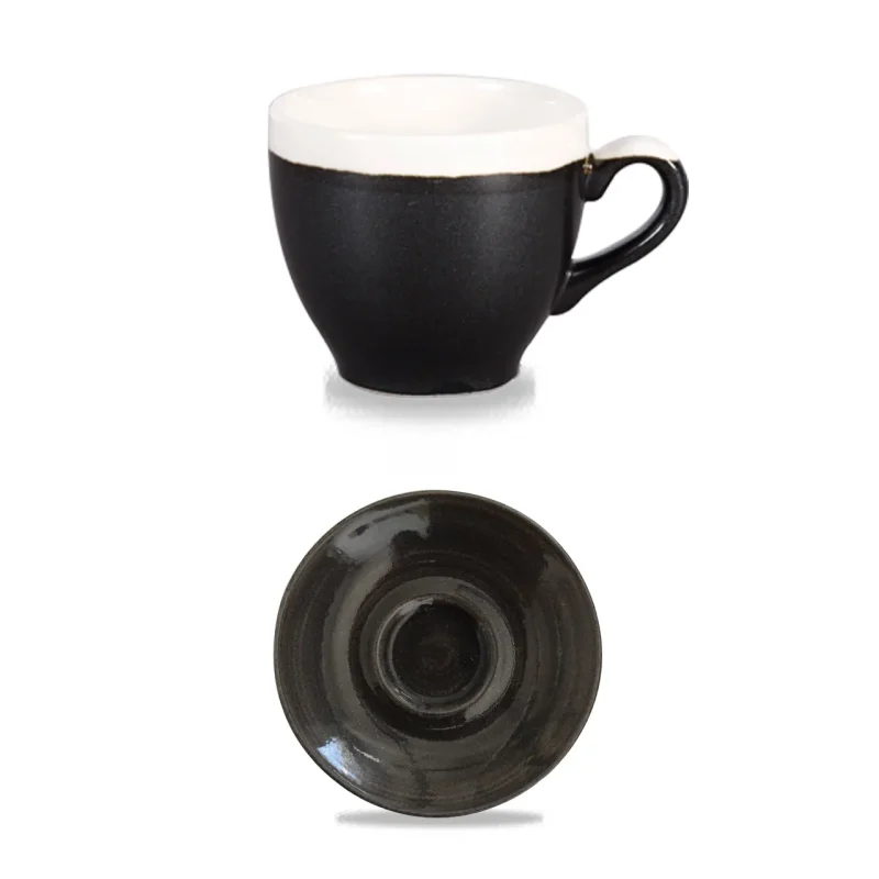 monochrome espresso coffee cup sleek design