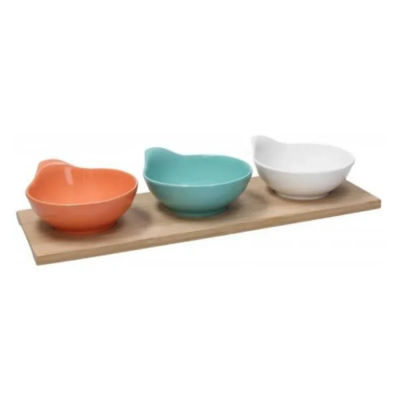 nairobi 3 piece bowl set with tray durable stylish kitchenware