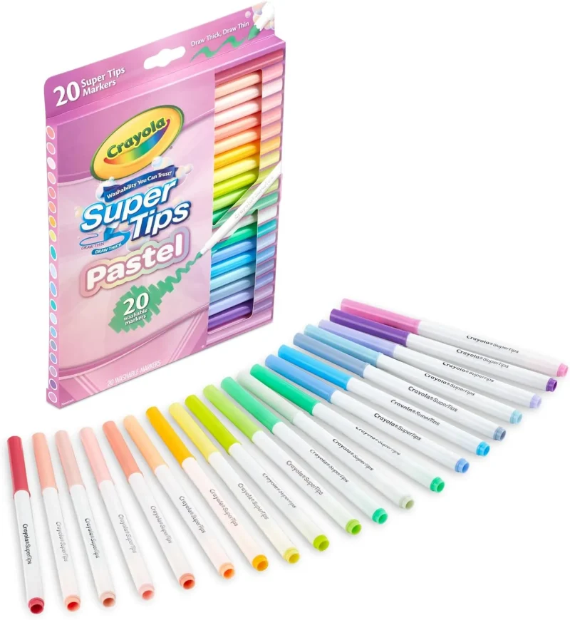 pastel supertip washable markers fine point