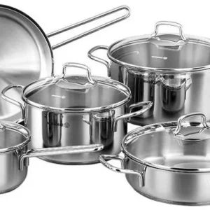 perla 9 piece cookware set for home chefs