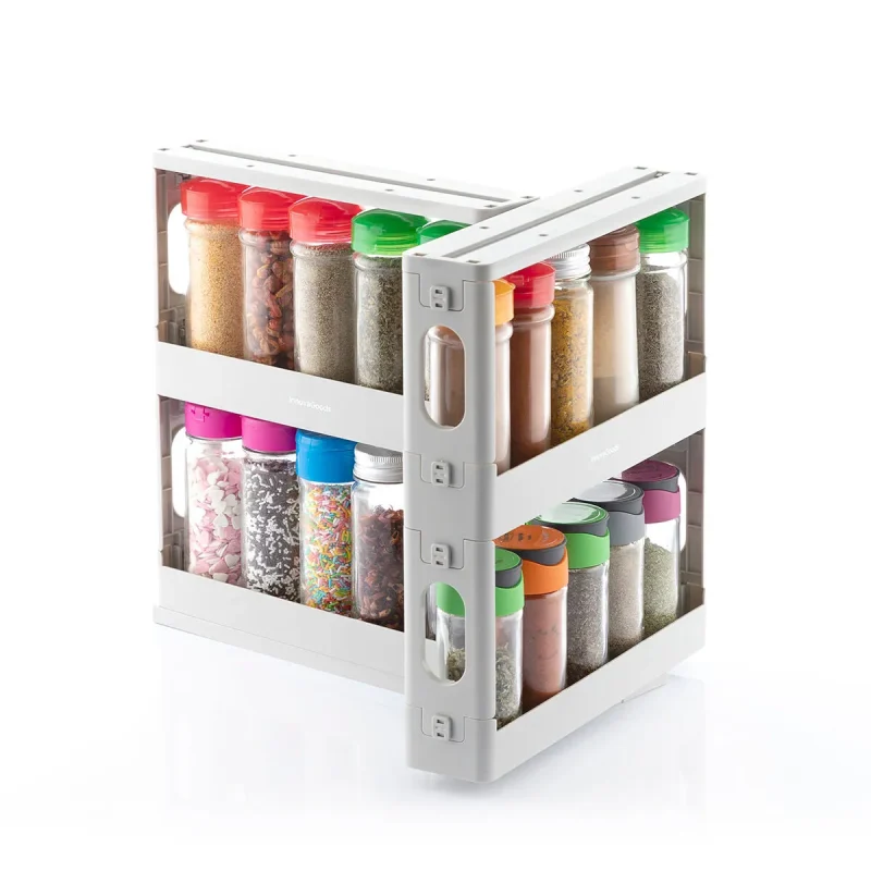 pivoting spice rack space saving organizer