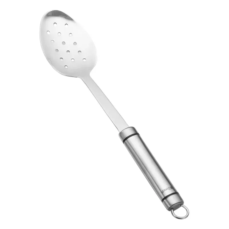 premium stainless steel slotted spoon for cooking