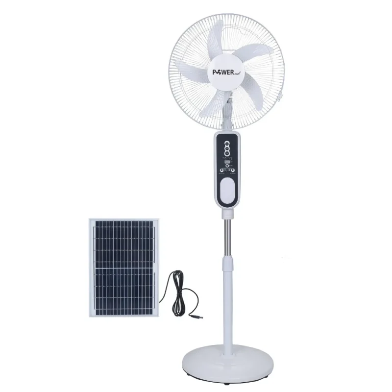 rechargeable solar standing fan 16 with remote control