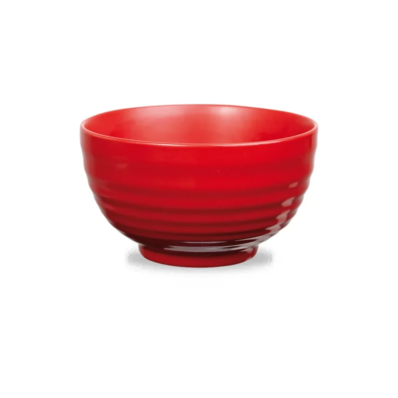 red glaze ripple nuts appetizer bowl