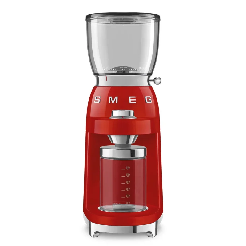 retro 50s red coffee grinder aesthetic grind