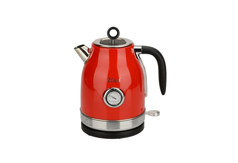 retro red 1 7l cordless electric kettle fast boil easy pour