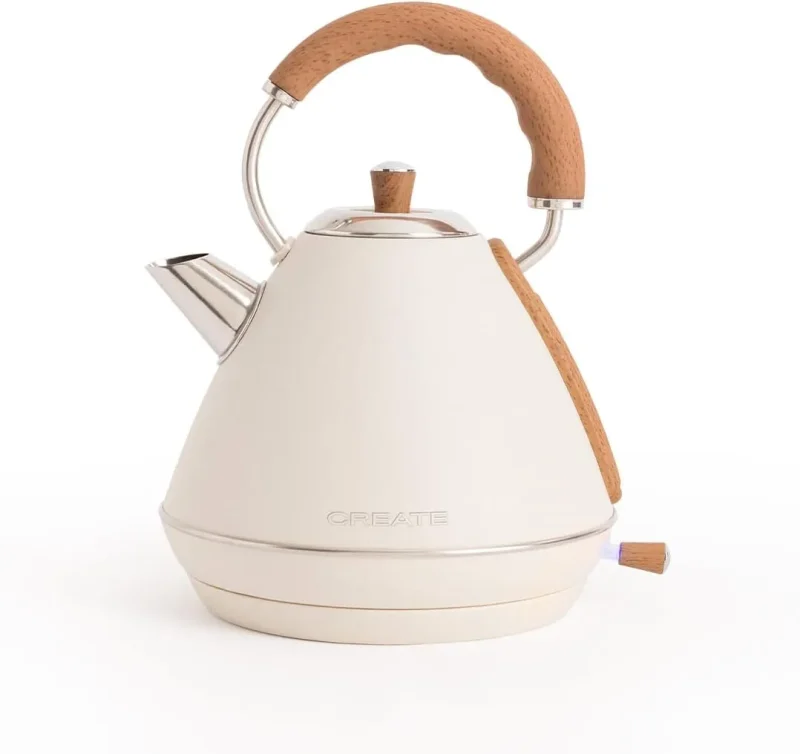 retro white electric kettle