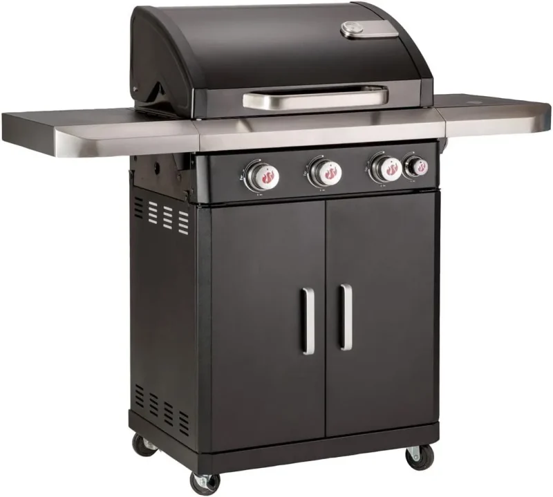 rexon cook 3 1 black gas bbq grill