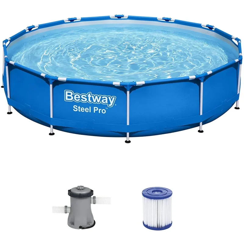 round swimming pool 366x76cm with filter pump easy set up