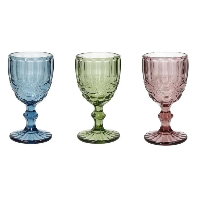 set of 3 madame ve ci az 260ml goblets elegant stemware