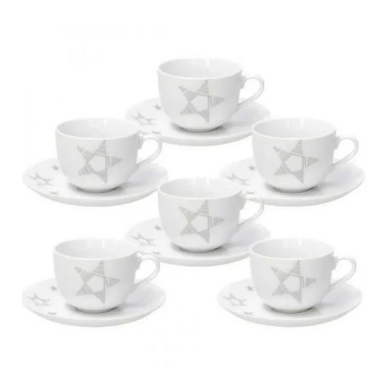 silver tea cup saucer set of 6 elegant olimpia etoile