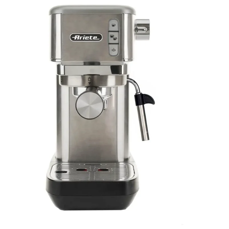 slim metal espresso machine barista grade coffee maker