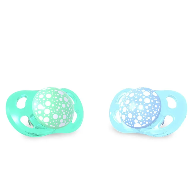 soft 6 month baby pacifiers pastel colors