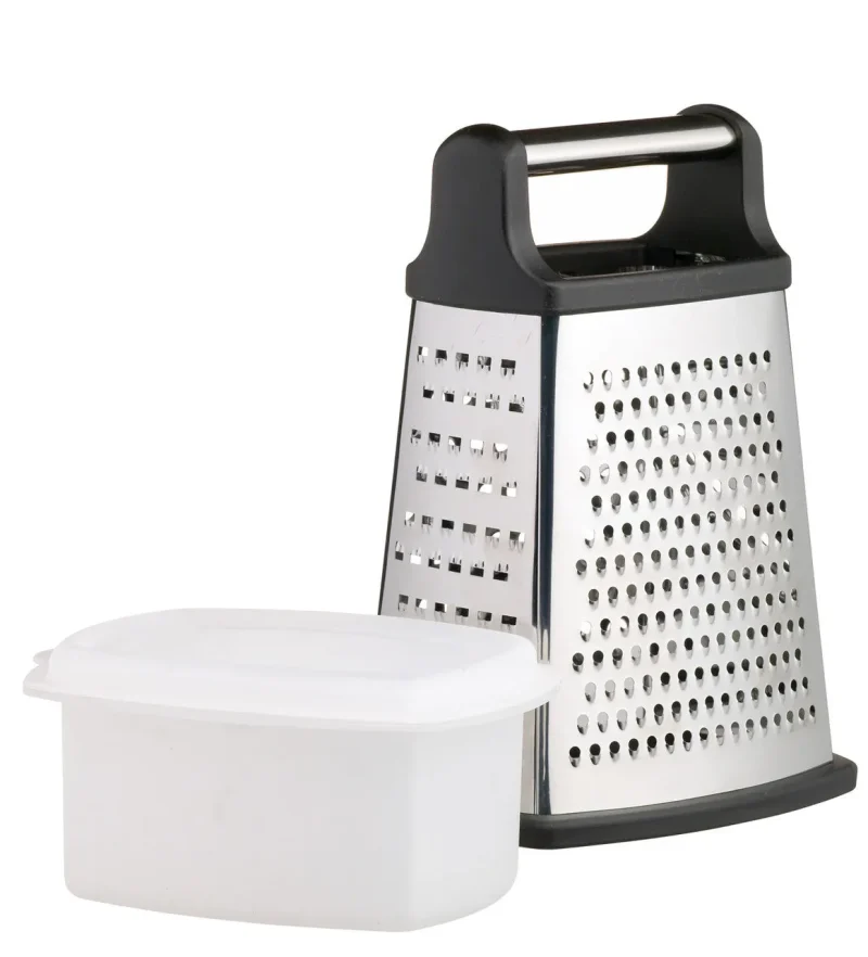 stainless steel 4 sided box grater with collection