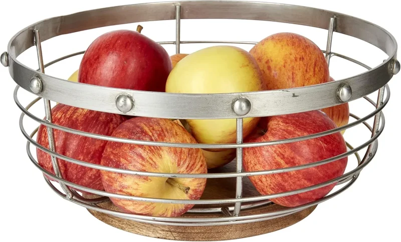 stainless steel kitchen fruit basket durable elegant