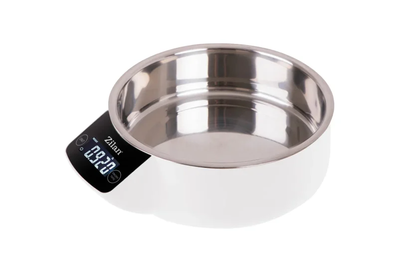 stainless steel kitchen scale with bowl