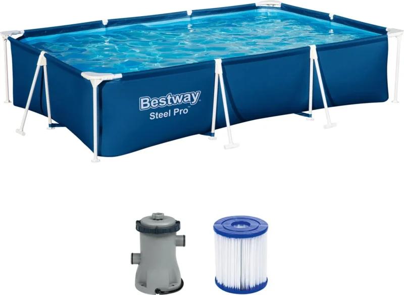 steel pro 300x201x66cm frame pool set w filter pump