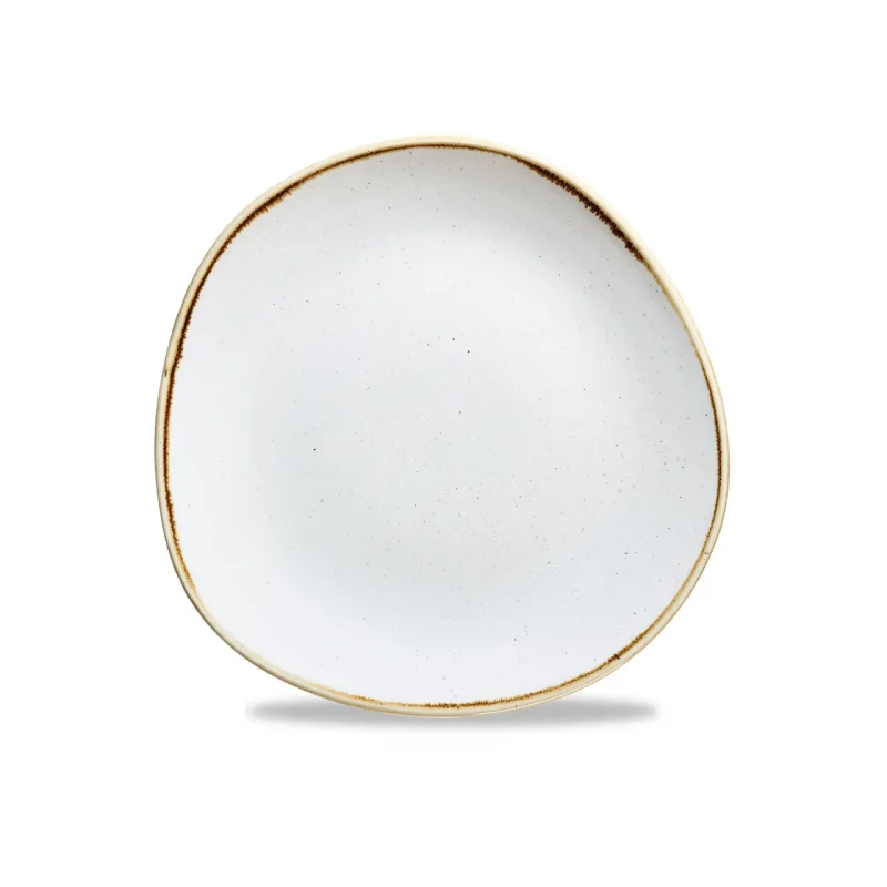 stonecast barley white organic shape plate