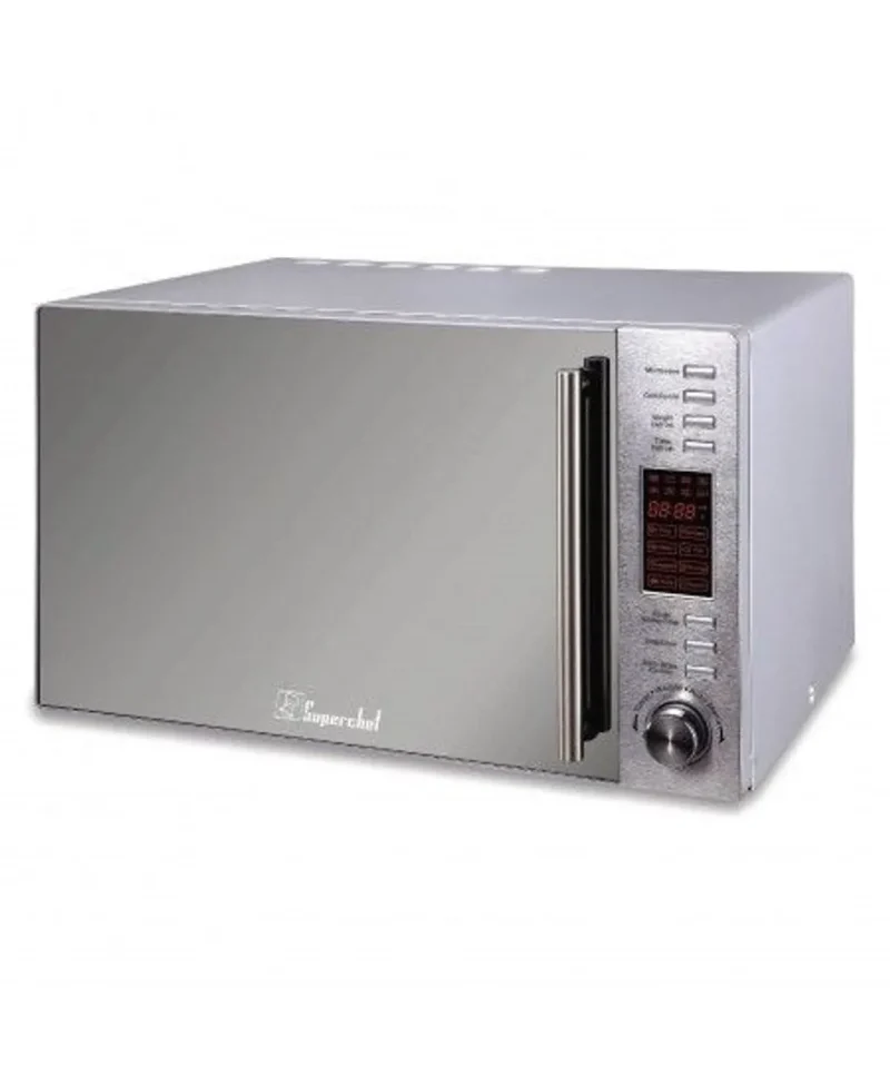 superchef 30l 1000w microwave oven w grill silver