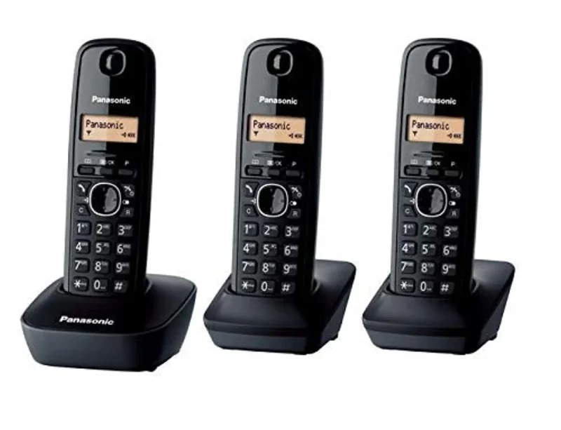 triple handset dect phone easy returns